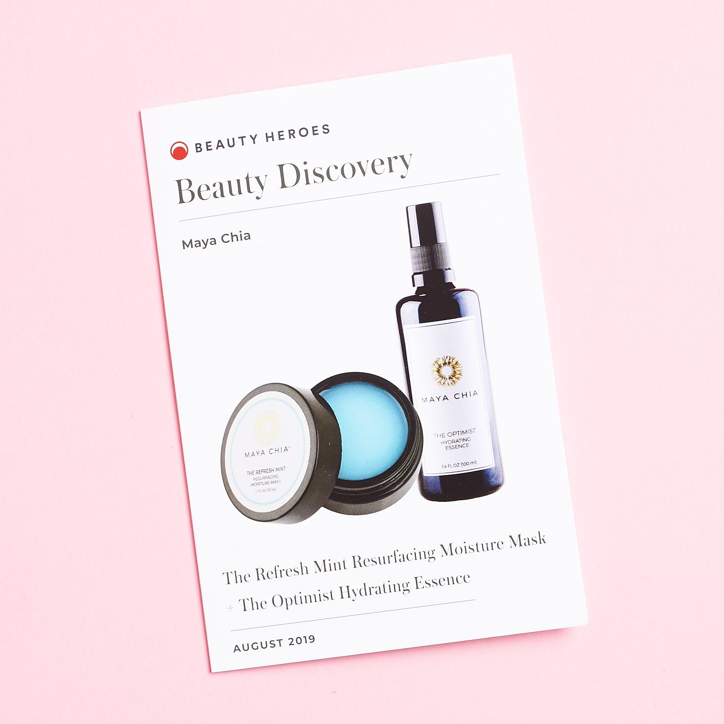 Beauty Heroes Info pamphlet for Maya Chia