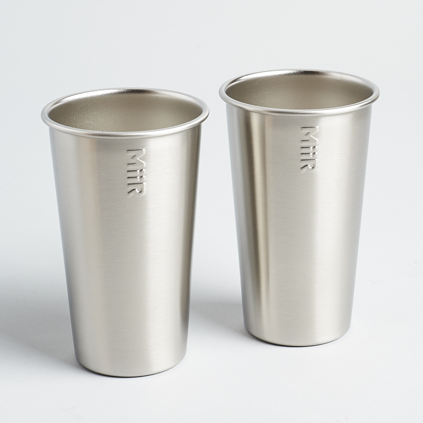 2 16 oz. Stainless Steel Pint Cups