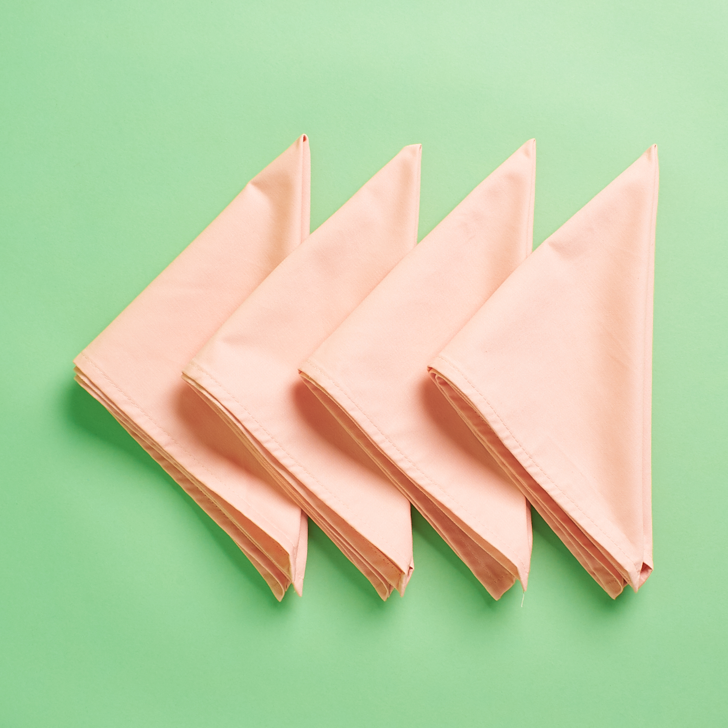 peachy pink fabric napkins