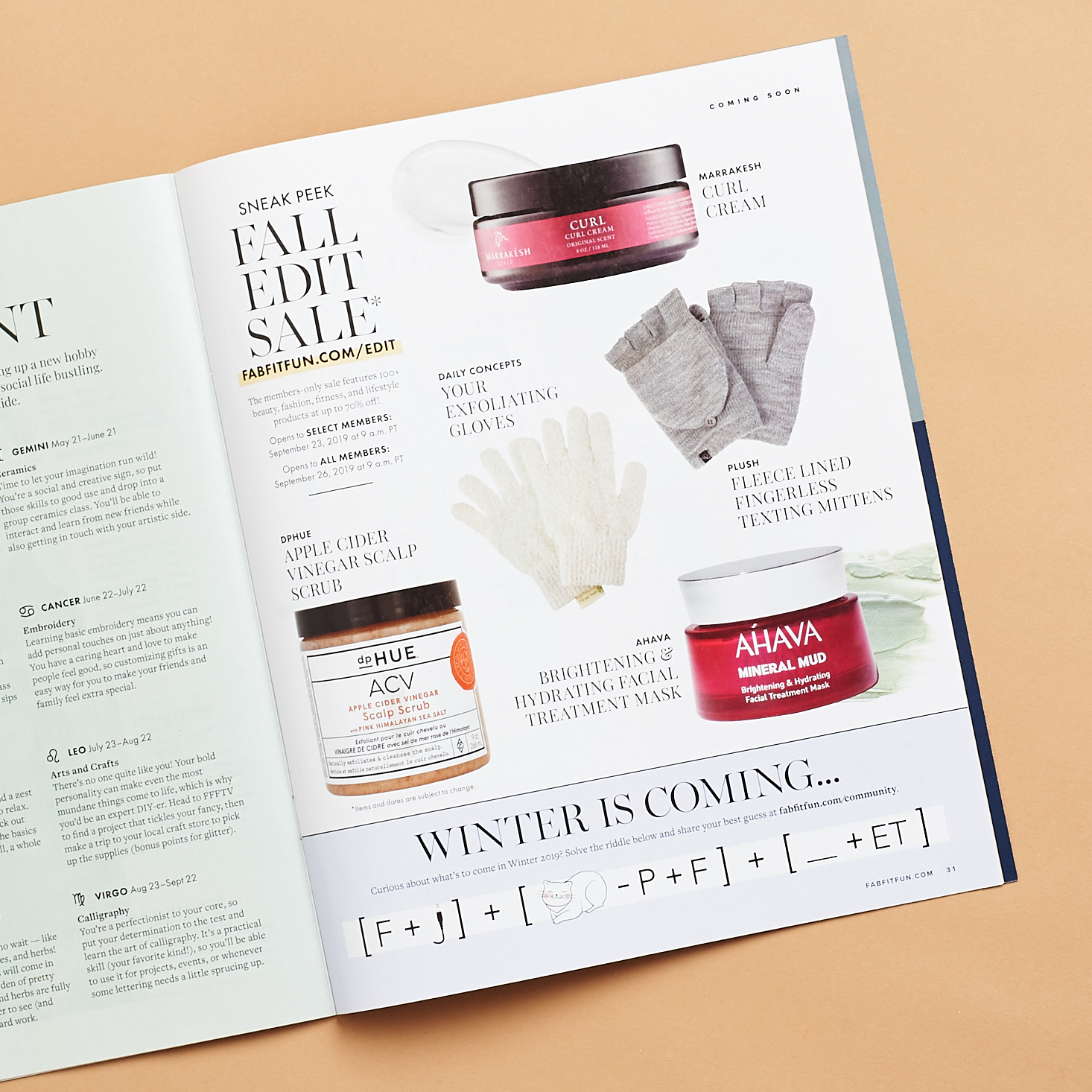 FabFitFun Fall 2019 Edit Sale SPOILERS!