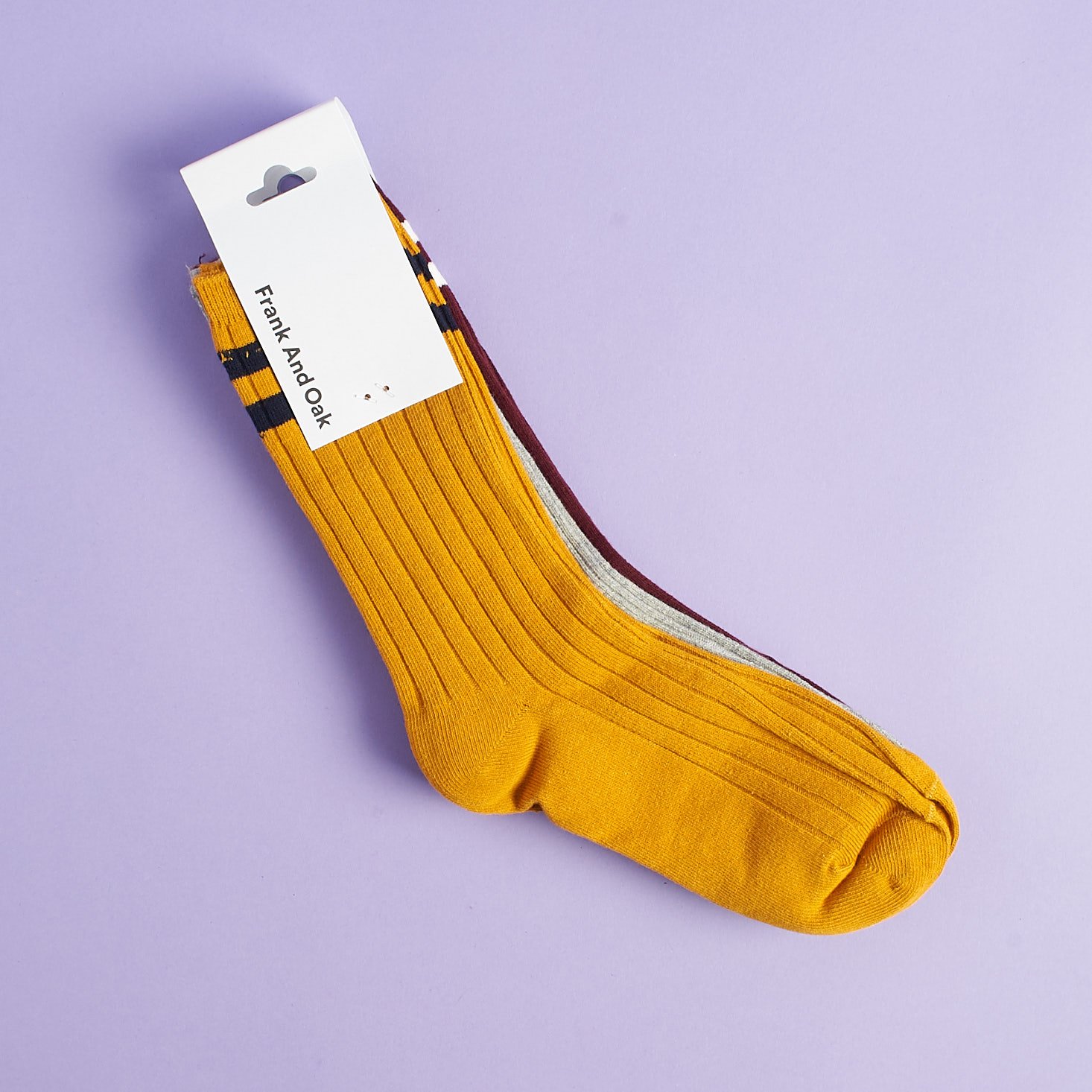 three pack of calf-high socks in autumn colors