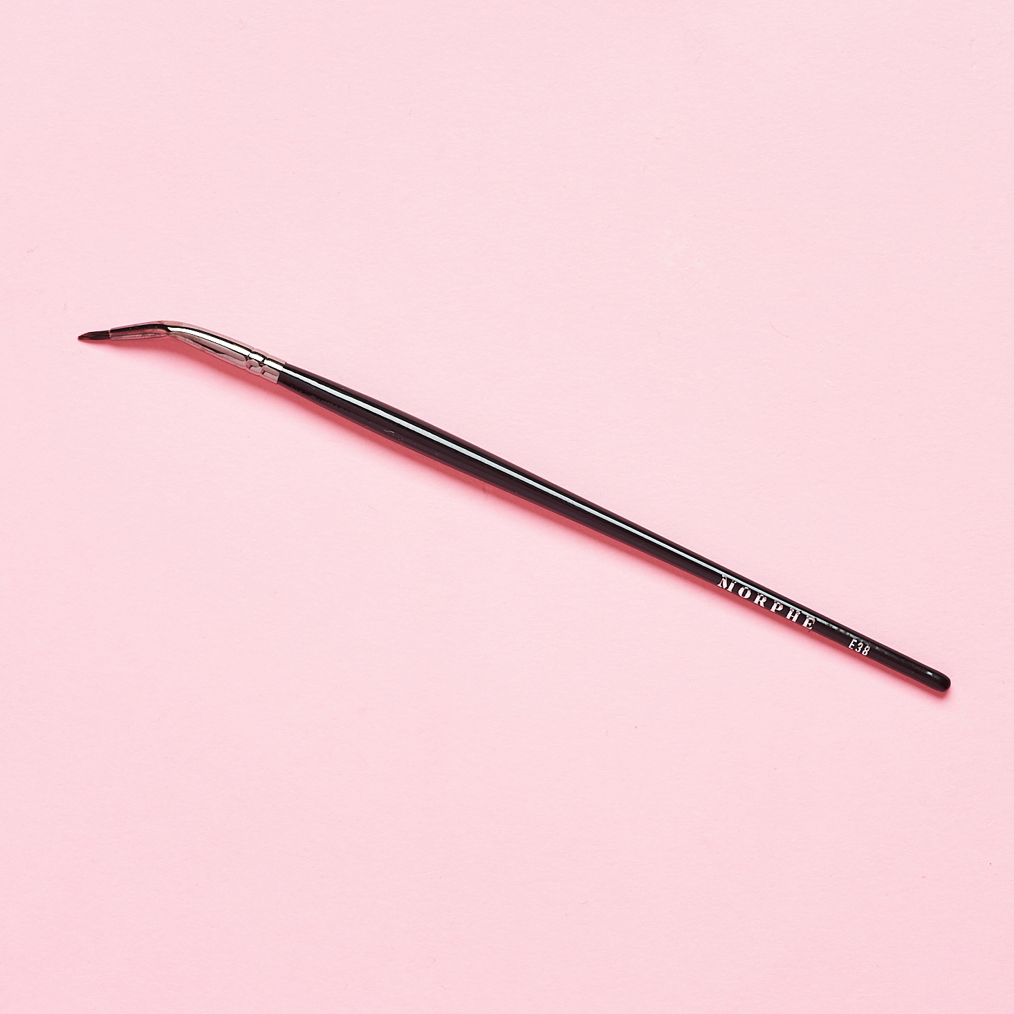 bent liner brush with shiny black handle