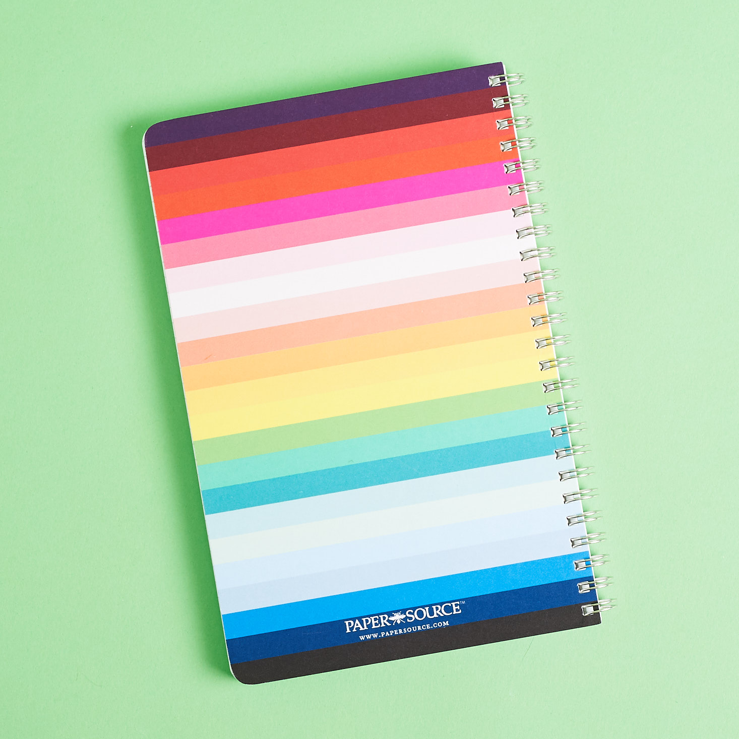 back of Paper Source Colorscope Personalized Notebook