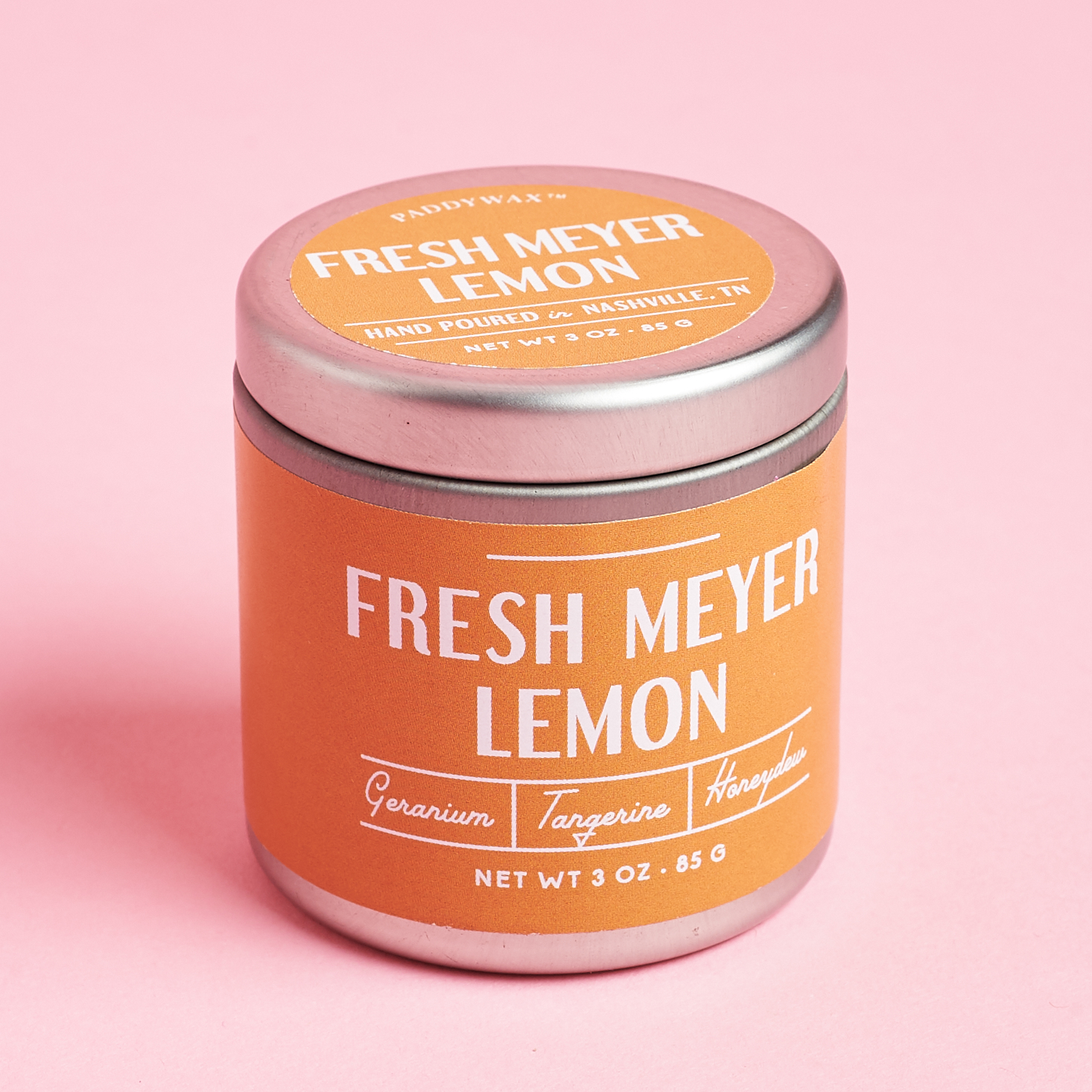 Paddywax Meyer Lemon Travel Candle in Fresh Meyer Lemon