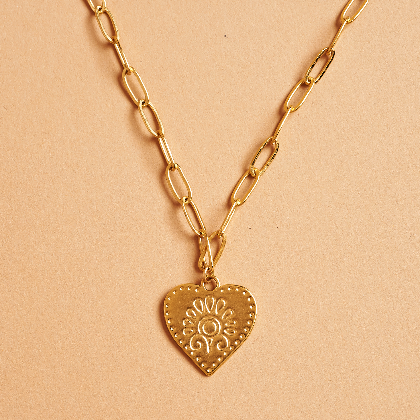 gold heart necklace