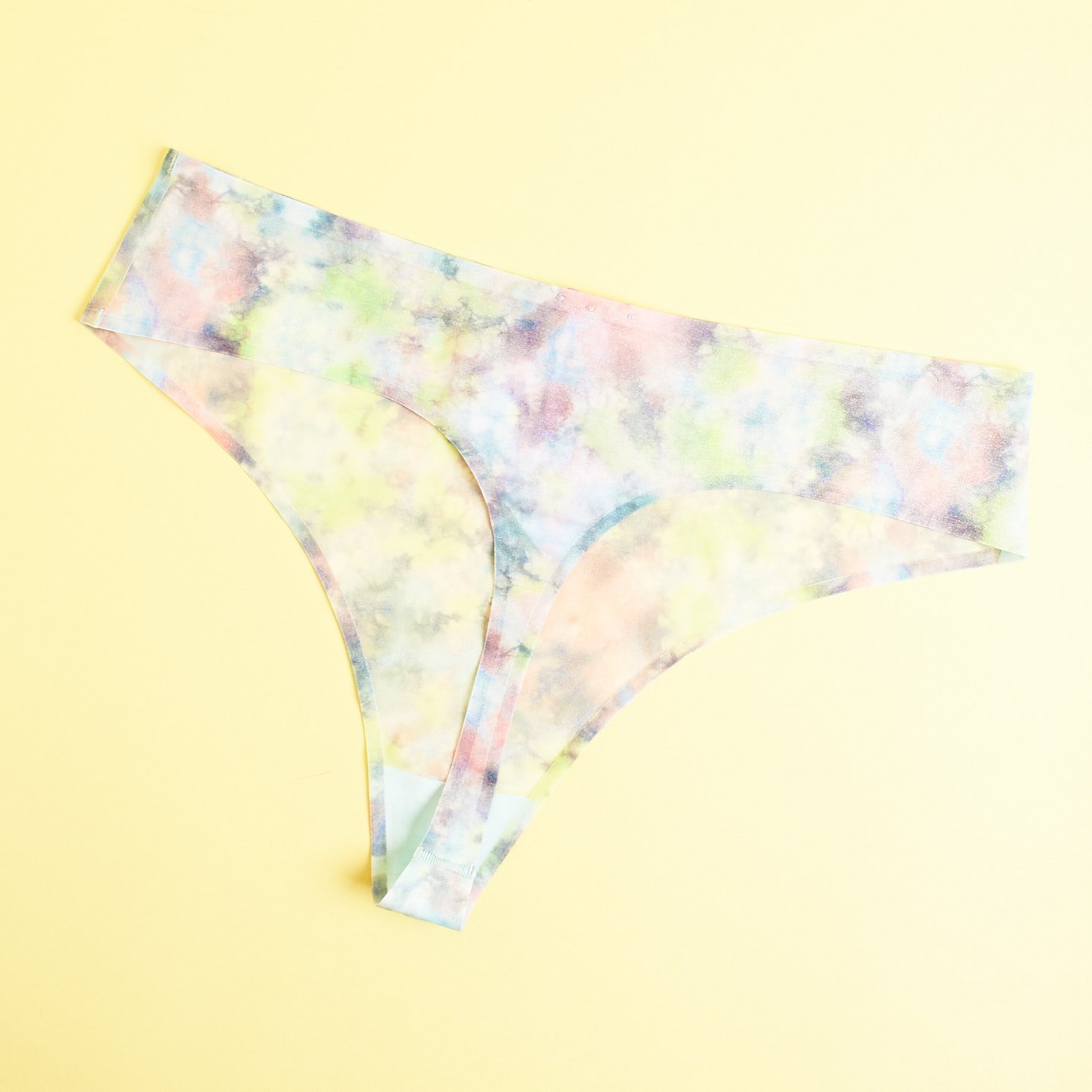 front of iridescent cheeky panty laid flat