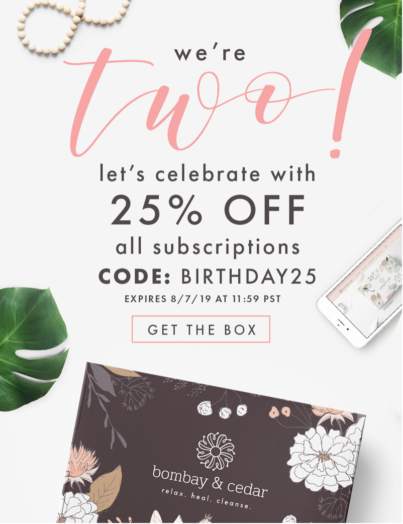 Today Only! Bombay & Cedar Flash Sale – 25% Off Subscriptions!