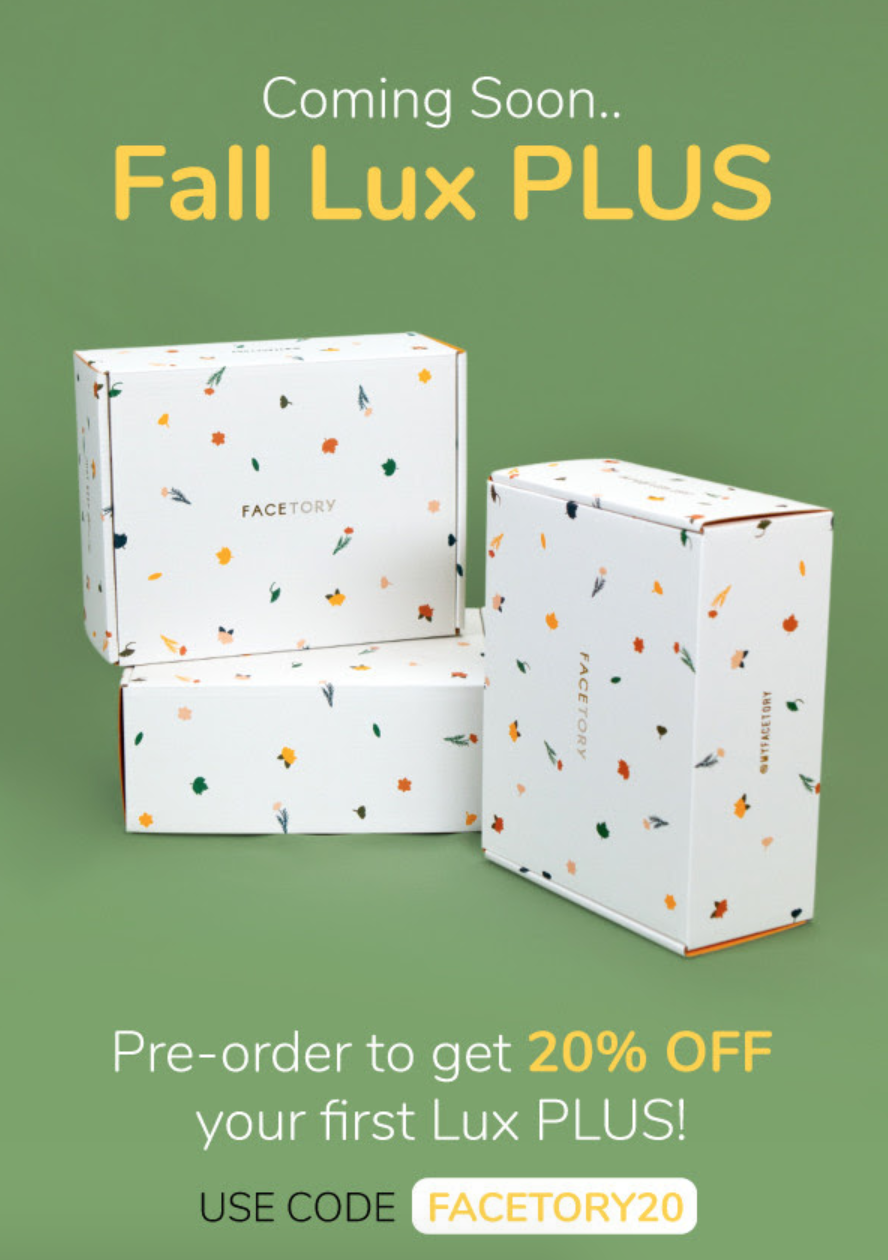 Facetory Coupon – 20% Off Your First Lux Plus Box!