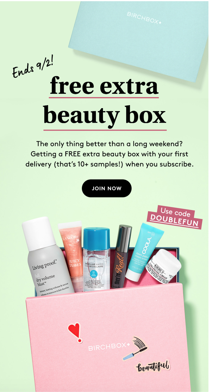 Birchbox Coupon – FREE Extra Birchbox With Subscription