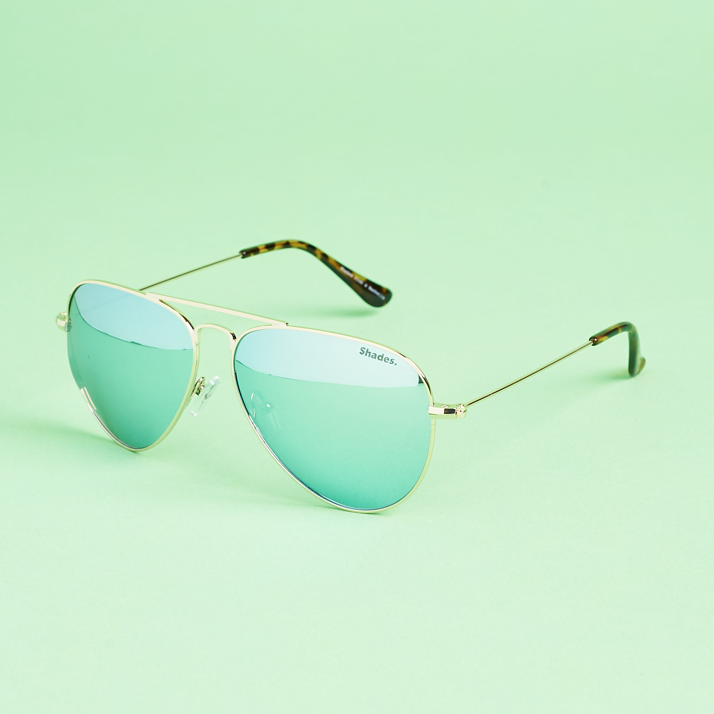 Shades Club Jetsetter in Gold and Mint Blue