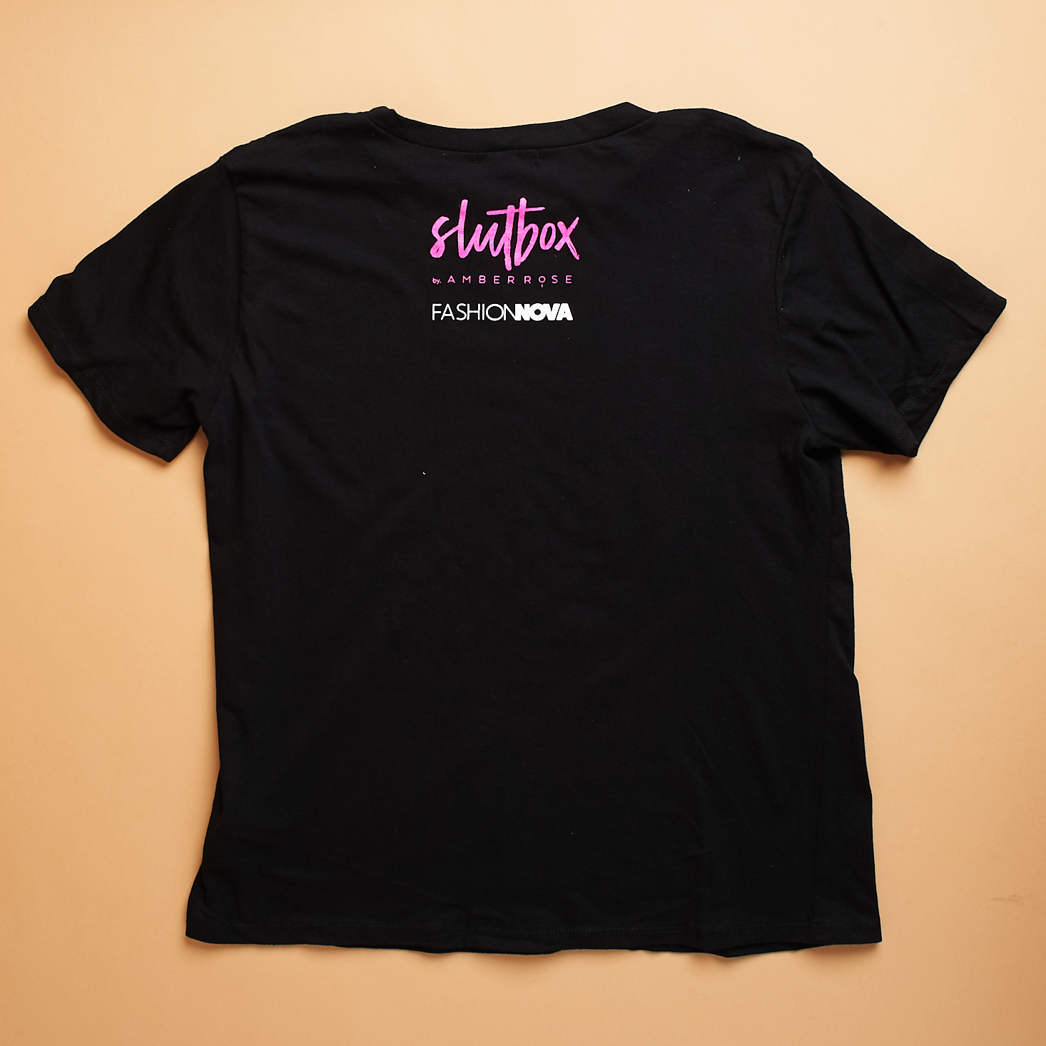 back of "I Am A Slut" t-shirt