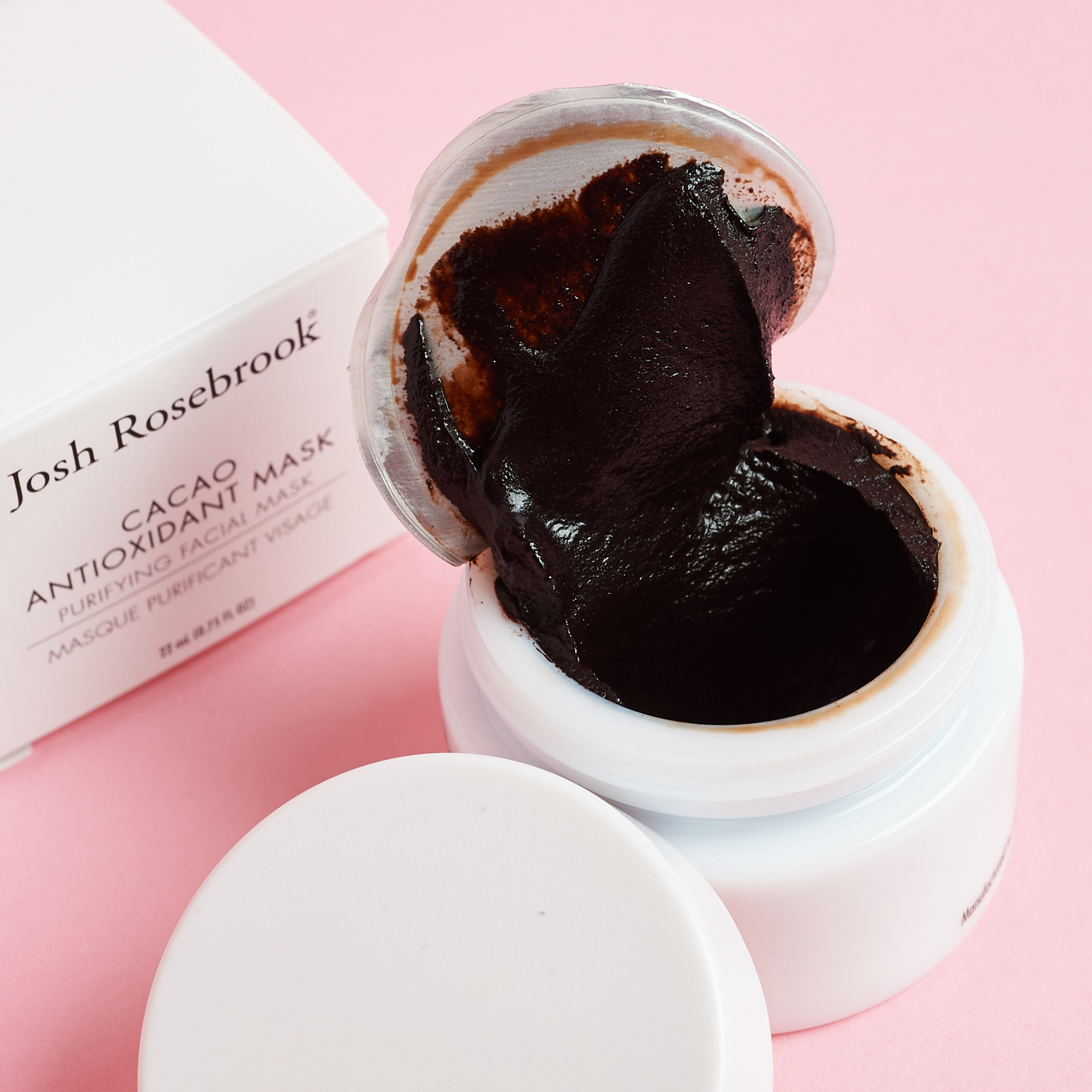 opened jar of Josh Rosebrook Cacao Antioxidant Mask