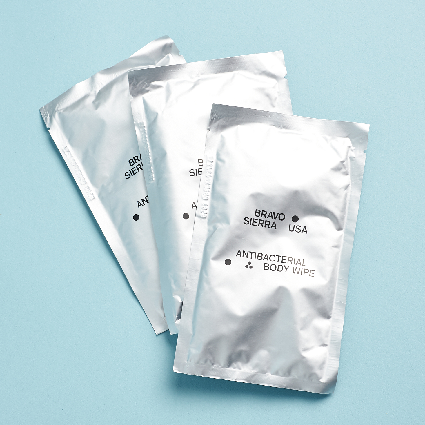 trio of shower body wipes