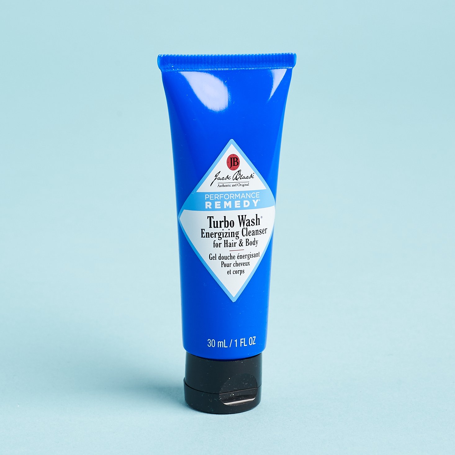 blue mini tube of cleanser