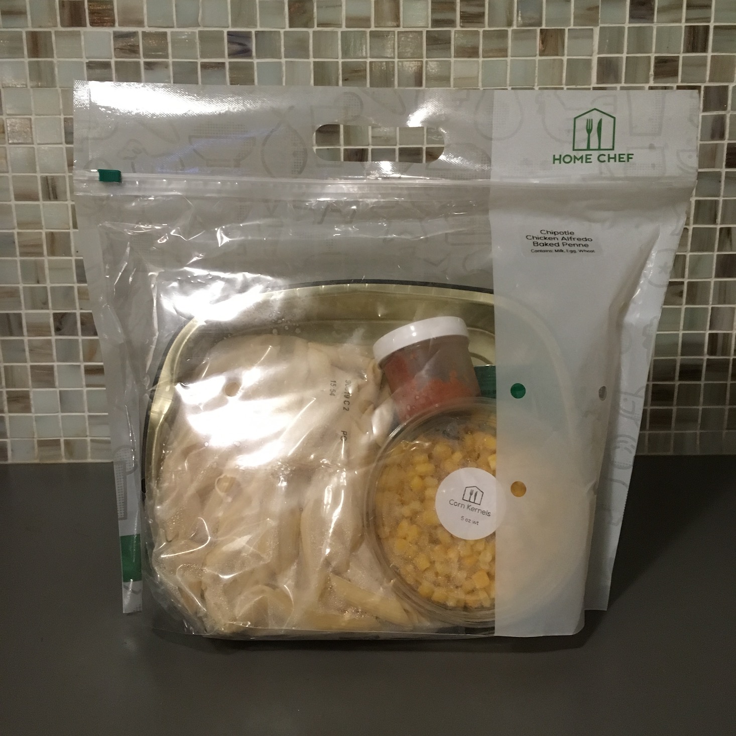 chipotle chicken alfredo baked penne ingredients bag front