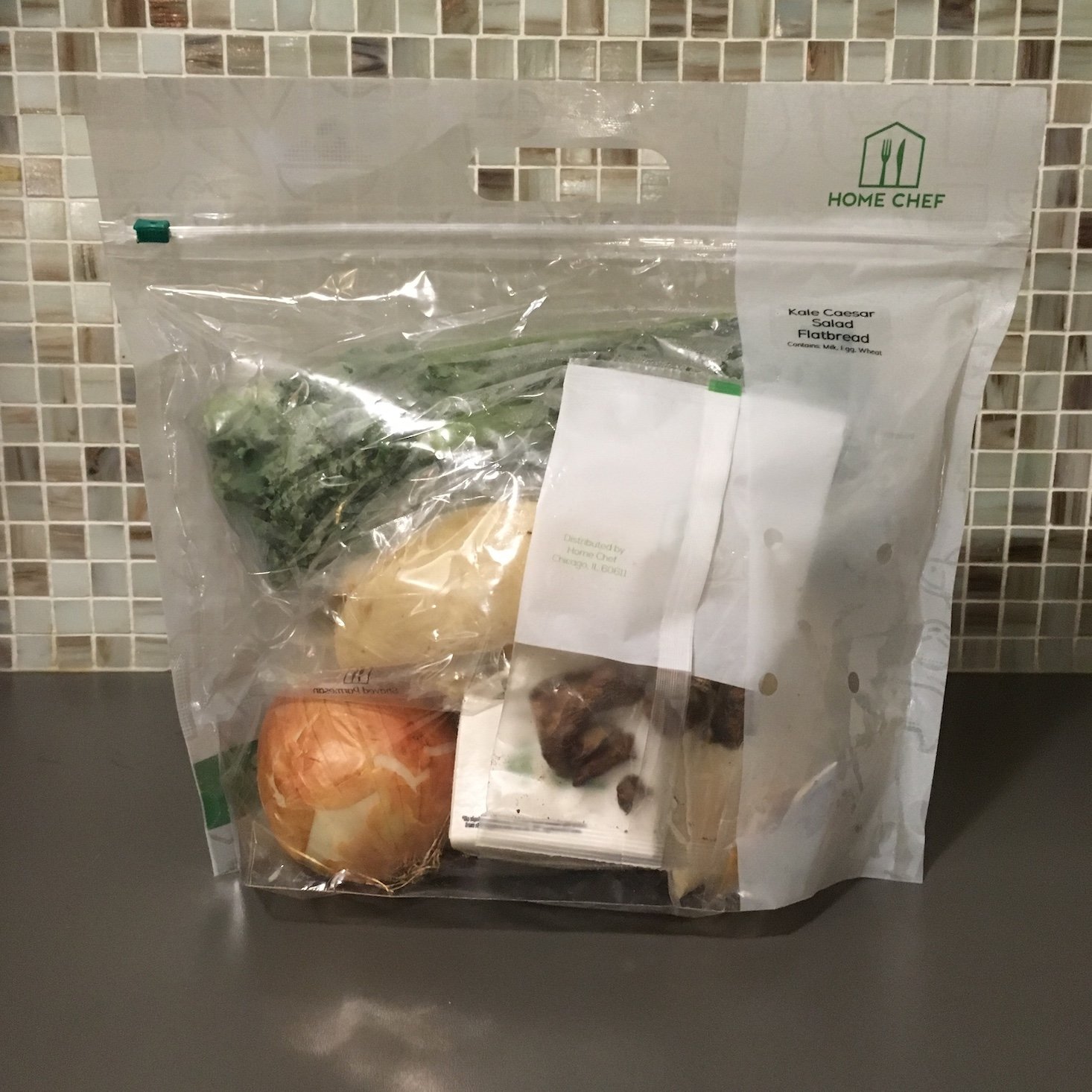 kale caesar flatbread ingredients bag