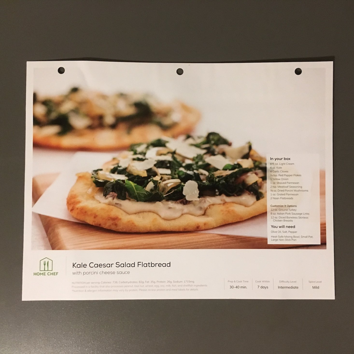 kale caesar salad flatbread recipe front