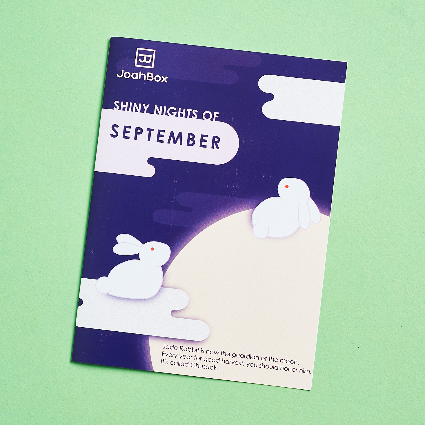 front of info booklet