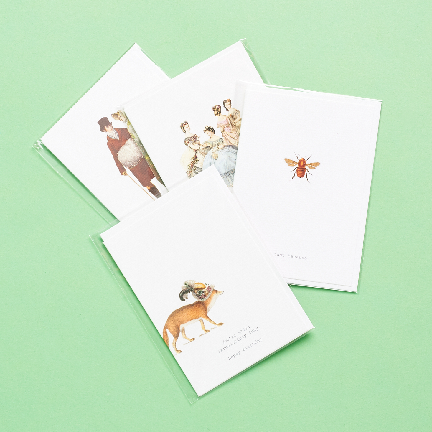 set of adorable stationary cards