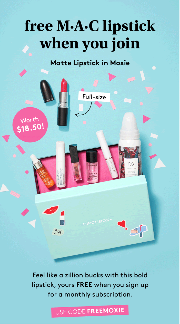 Birchbox Coupon – Free M·A·C Lipstick with Subscription!