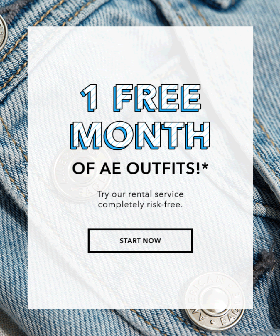 American Eagle Style Drop Coupon – First Month FREE!