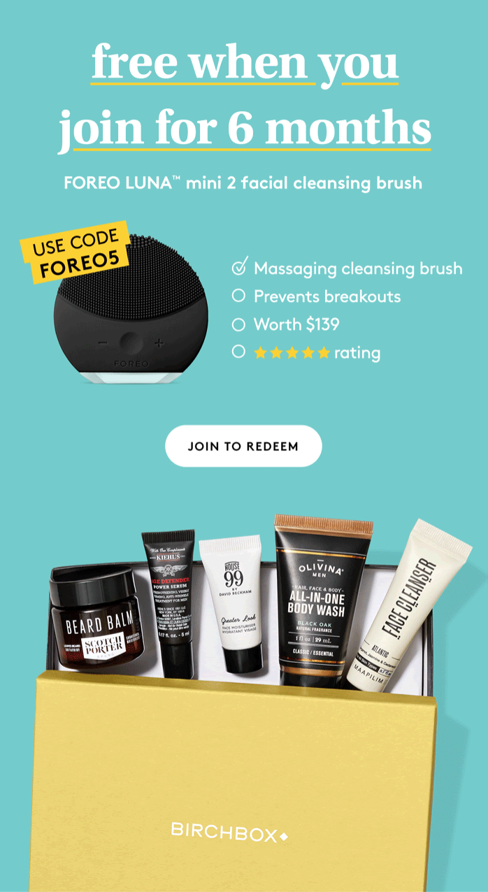 Birchbox Grooming Coupon – FREE Foreo Luna Play with 6-Month Subscription + $5 Off!