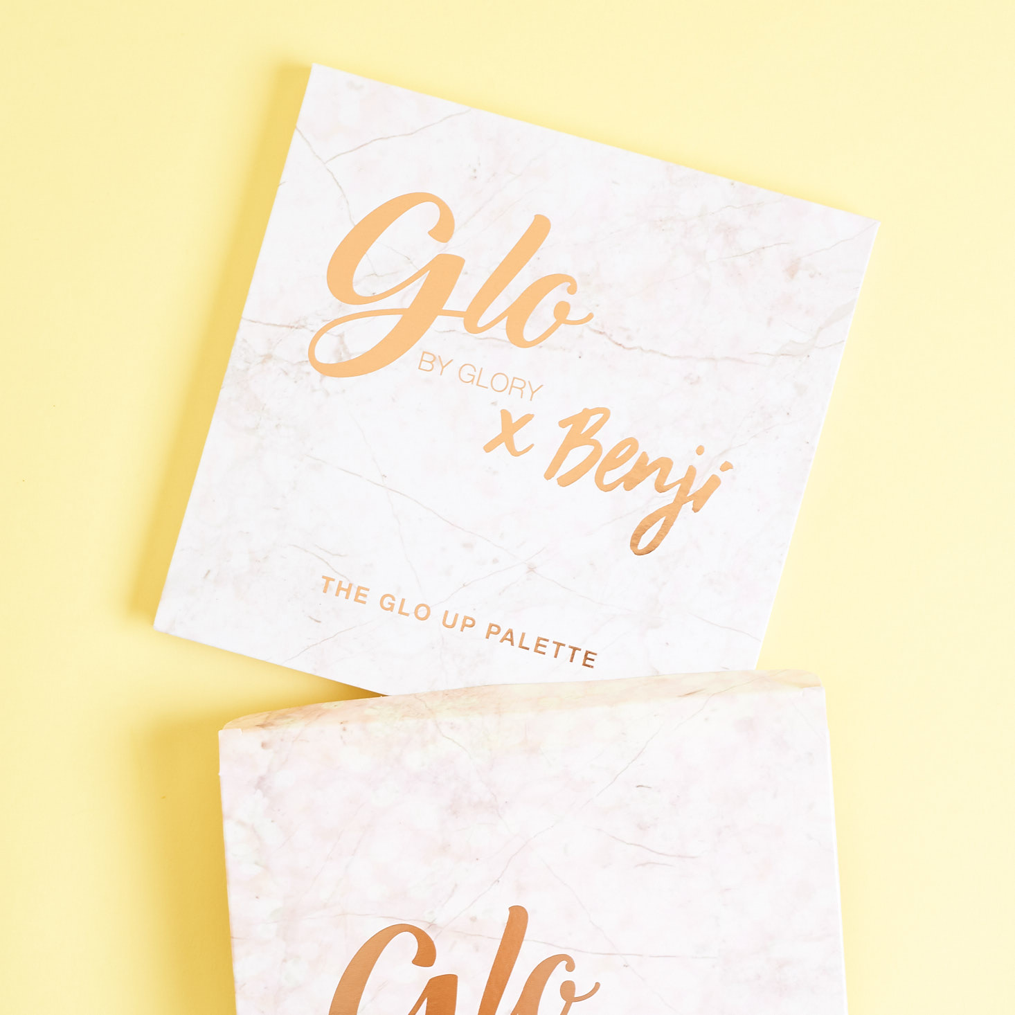Glo By Glory x Benji Eyeshadow Palette coming out of box