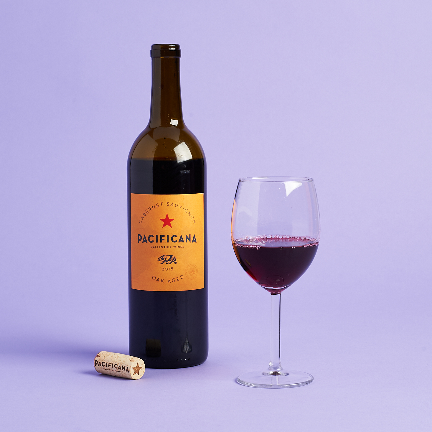 pacificana 2018 cabernet sauvignon bottle and glass