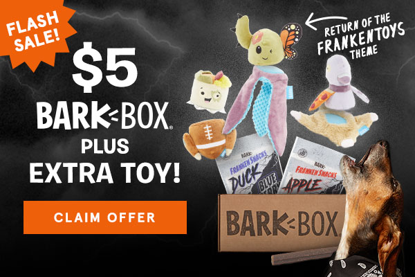 BarkBox Coupon – First Box For $5 + Bonus Toy!