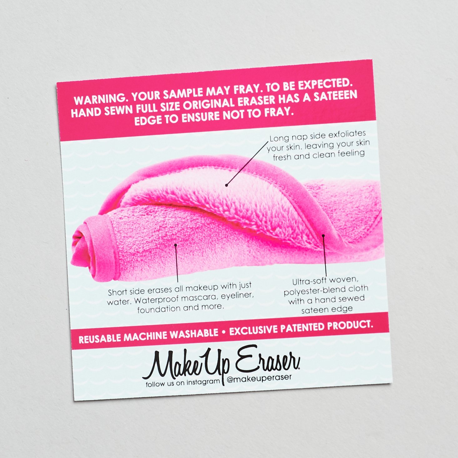 description of full size makeup eraser