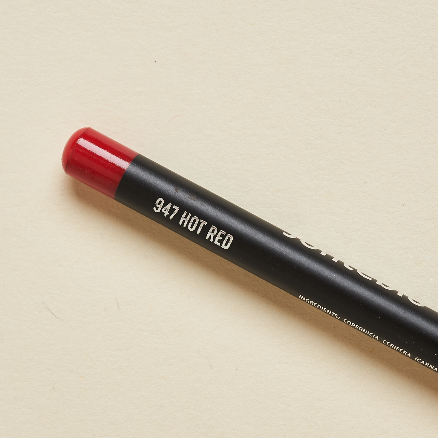 end of pencil with red color indicator