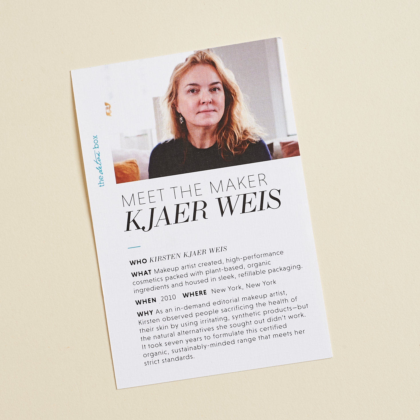 info card with Kjaer Weis stats
