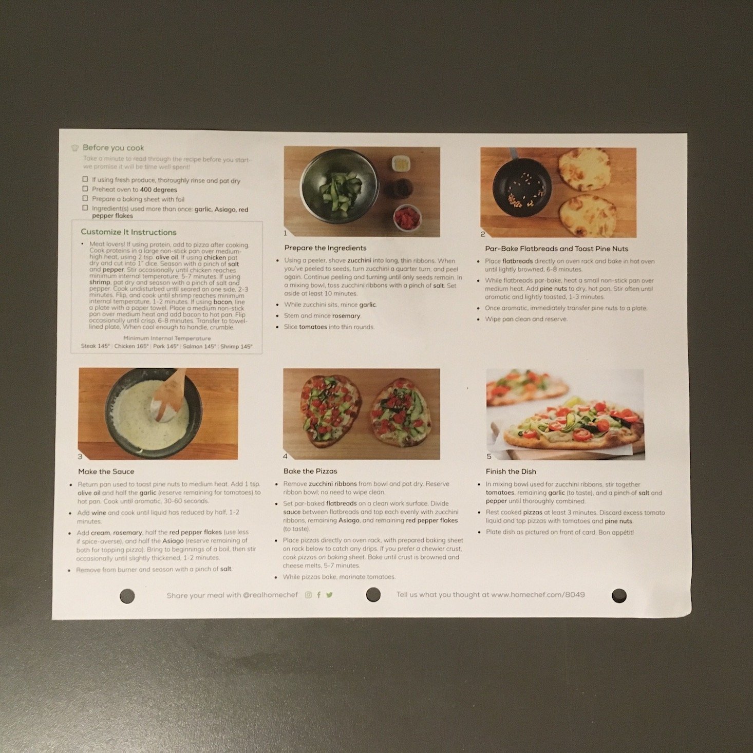 pizza bianca recipe card back