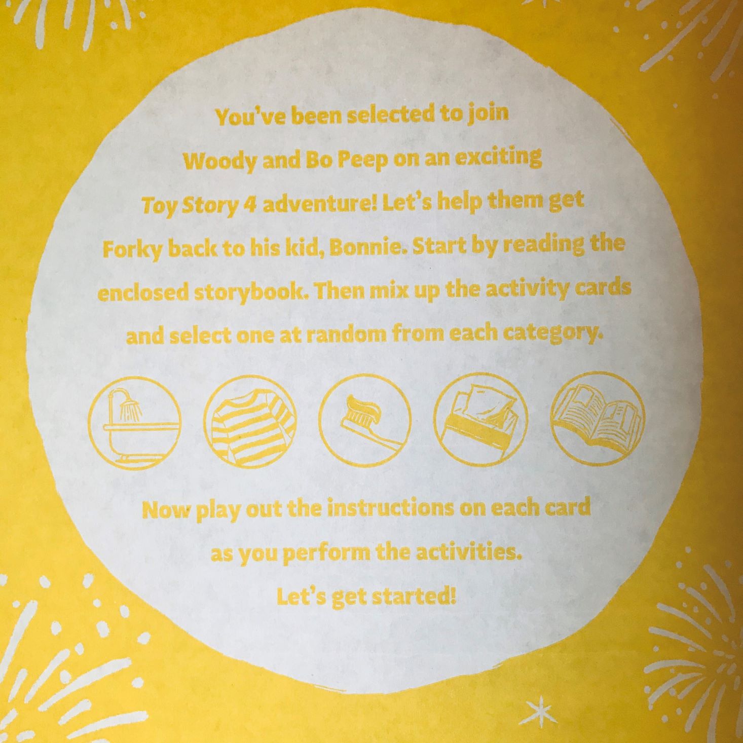 Disney Bedtime Adventure Box October 2019 box bottom inside