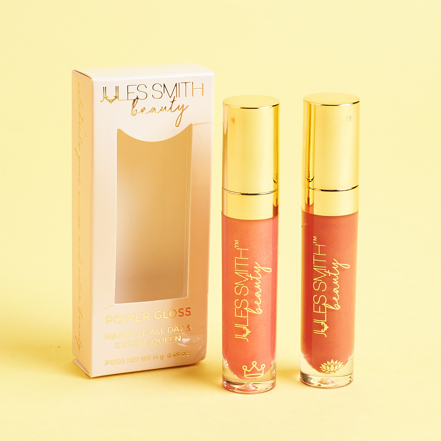 duo of lipglosses with gold caps