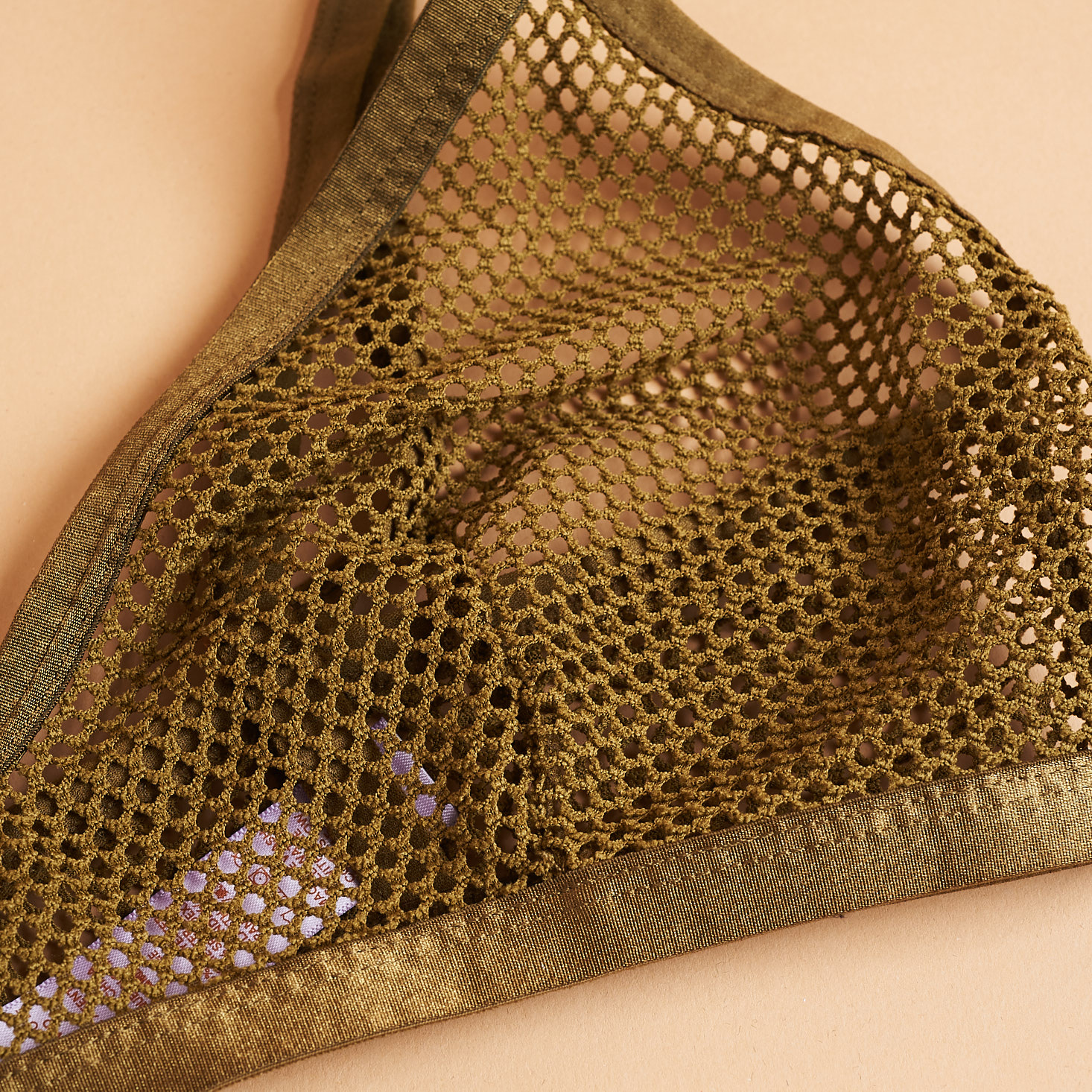 Savage X Fenty Fishnet Bralette - close up of fishnet