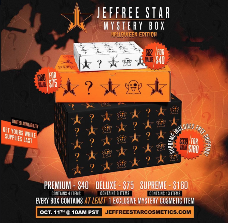 Jeffree Star Halloween Mystery Boxes Available Now! MSA