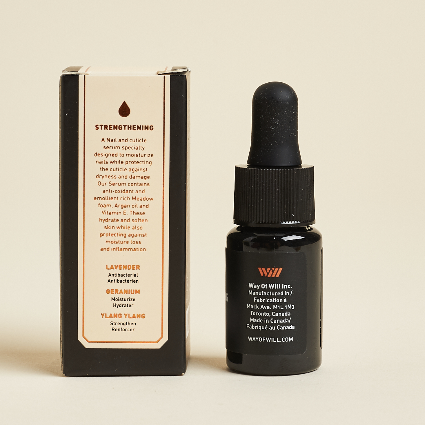 back of Way of Will Strengthening Nail + Cuticle Serum w box