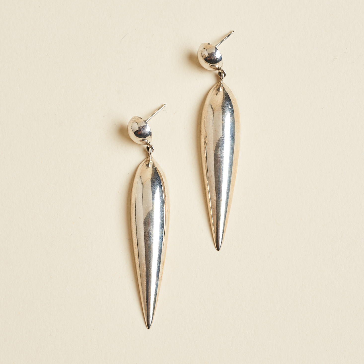 silver point earrings
