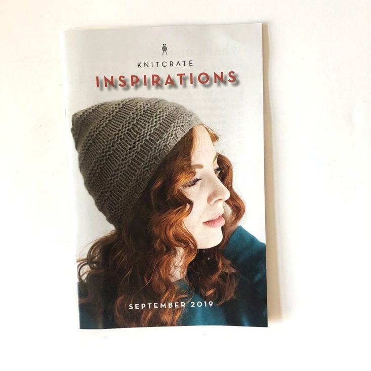 KnitCrate September 2019 booklet cover