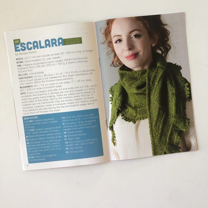 KnitCrate October 2019 booklet knit pattern