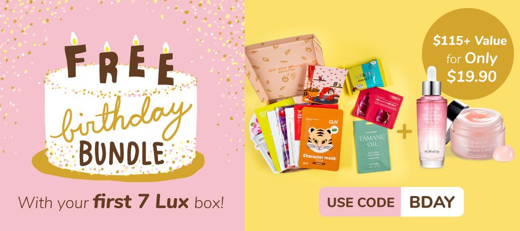 FaceTory Coupon – Free Birthday Bundle With Your First 7 Lux Box!