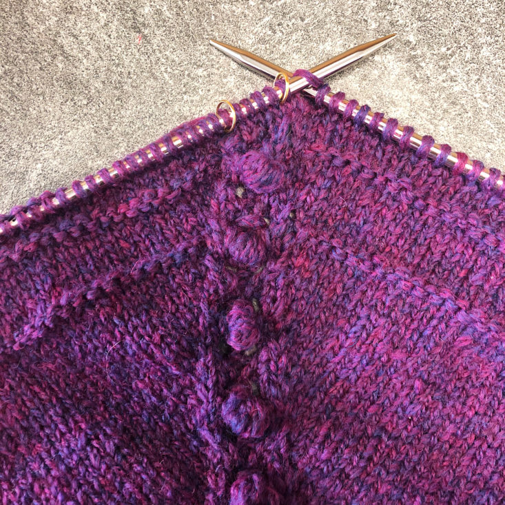 KnitCrate October 2019 in progress two