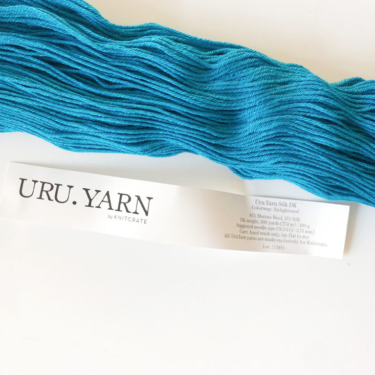 KnitCrate September 2019 yarn label
