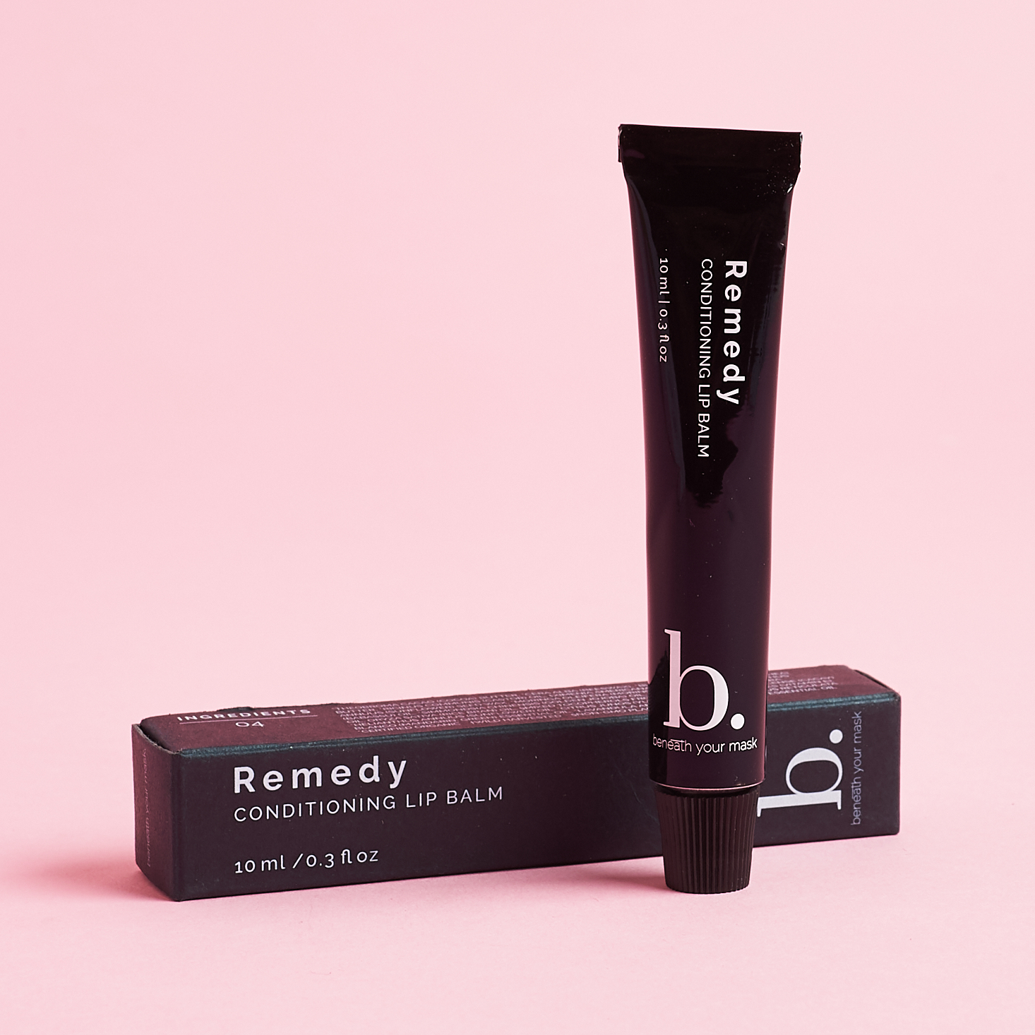 Beneath Your Mask Remedy Conditioning Lip Balm with box