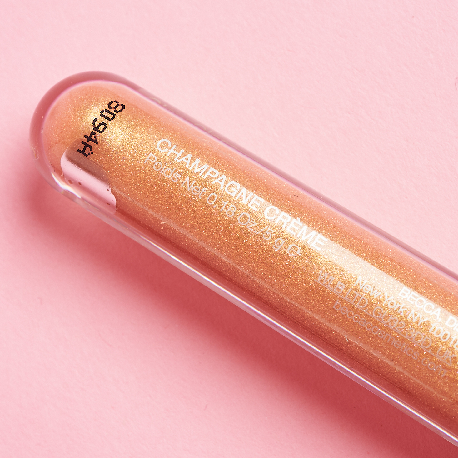 close up of shimmer color in clear tube