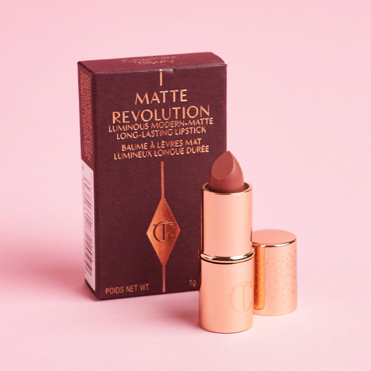 Charlotte Tilbury Matte Revolution Mini Lipstick in Pillowtalk w box