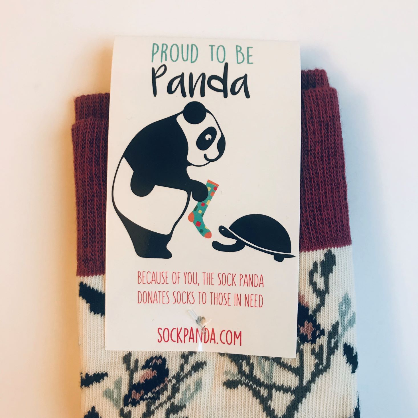 Sock Panda November 2019 tag front
