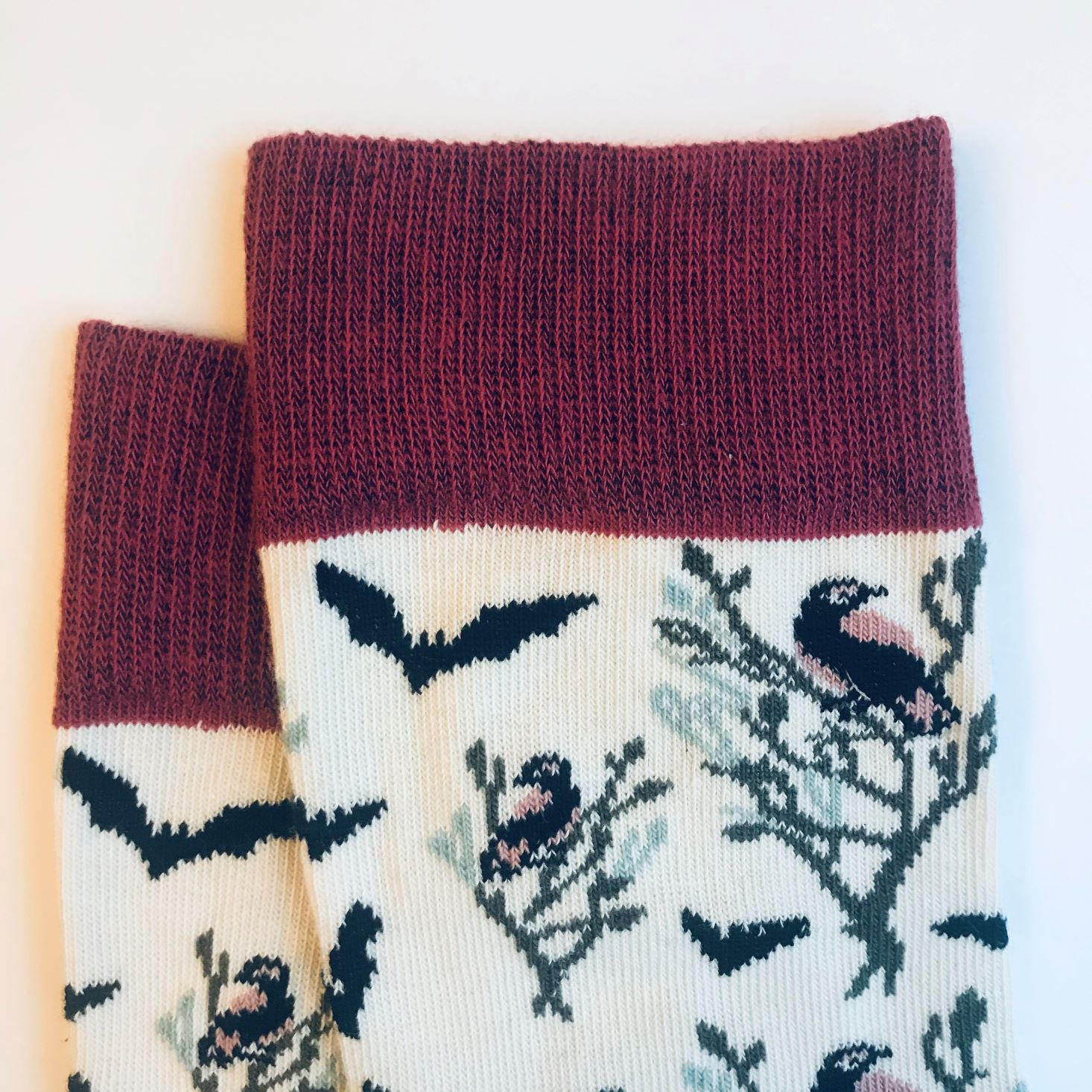 Sock Panda November 2019 white cuff close up