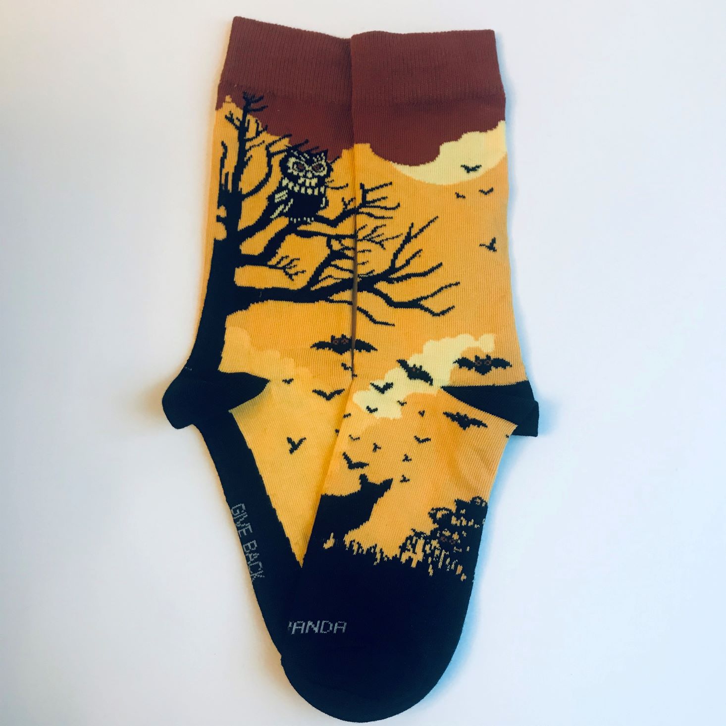 Sock Panda November 2019 yellow socks laid out